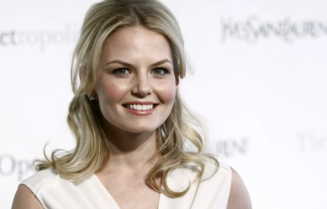 Фото обои взгляд, поза, улыбка, актриса, Jennifer Morrison, Дженнифер Моррисон, фотосессия, smile