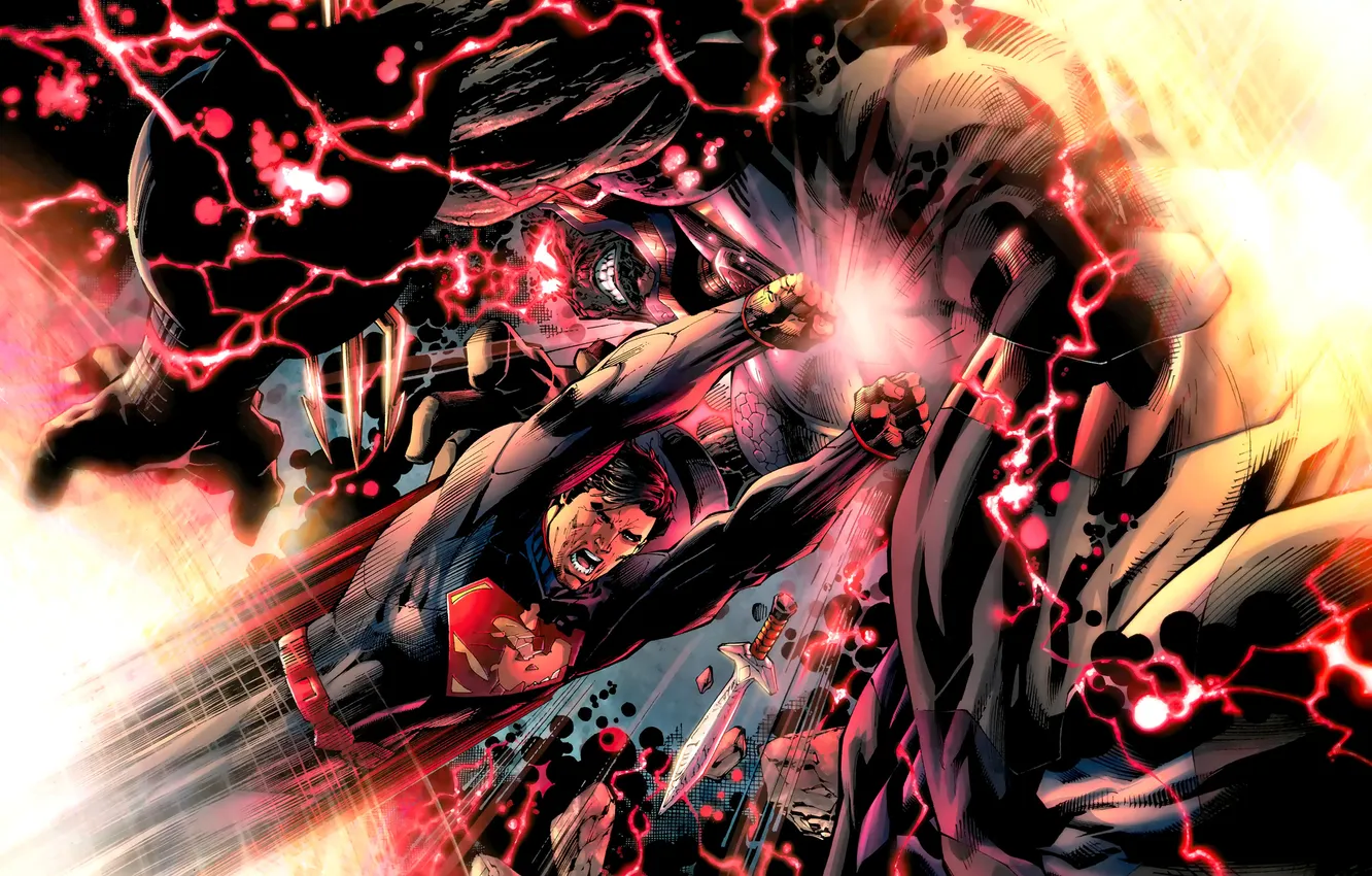 Фото обои superman, супермен, dc comics, darkseid, дарксайд