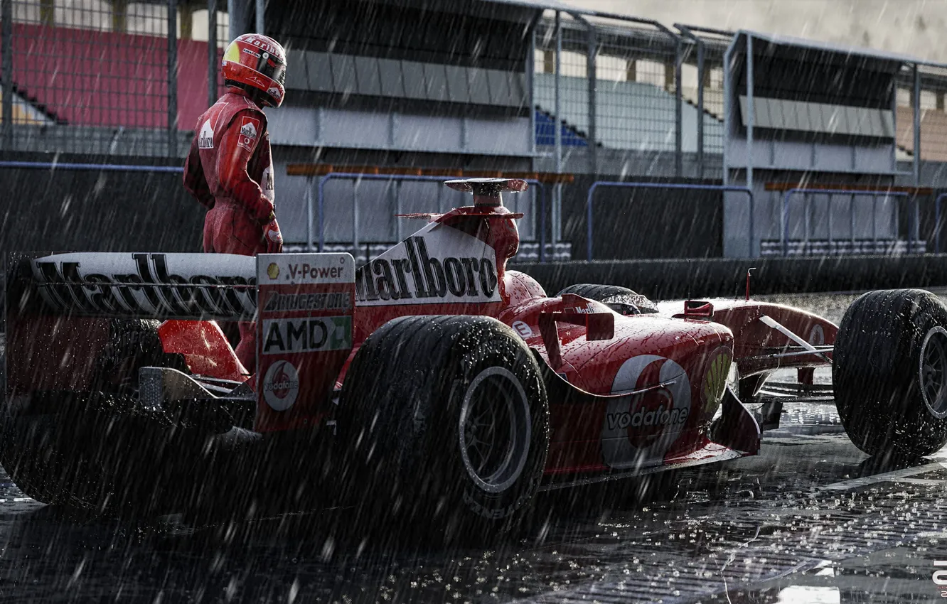Фото обои Спорт, Машина, Формула 1, Болид, Шумахер, Michael Schumacher, Михаэль Шумахер, Рендеринг