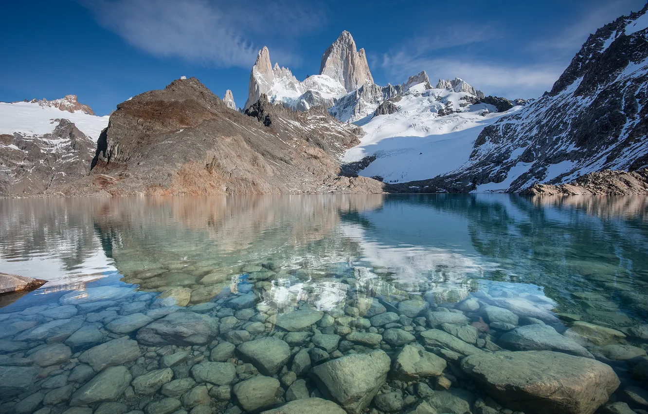 Фото обои природа, Argentina, Lago de Los Tres
