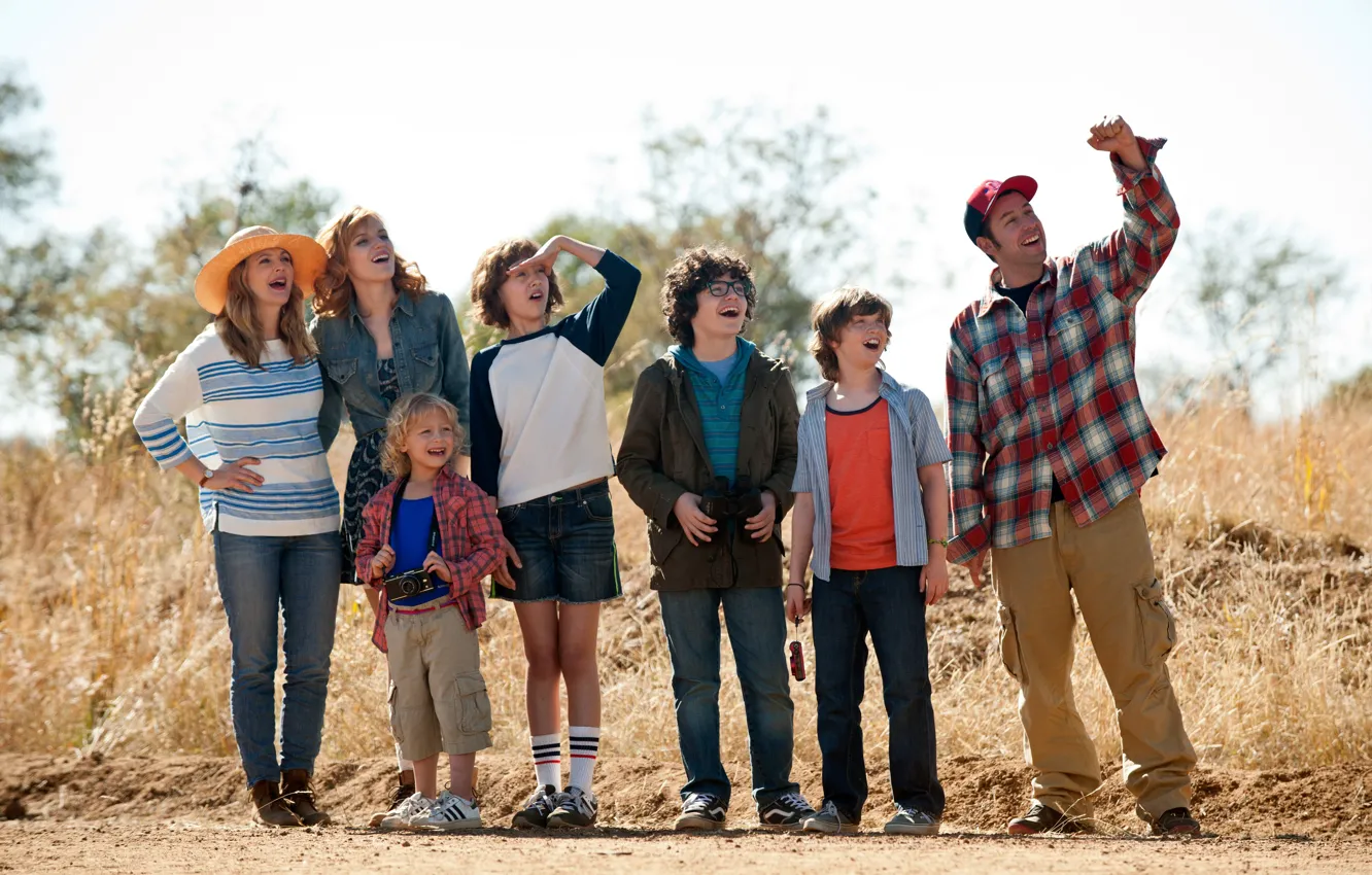 Фото обои дети, Drew Barrymore, Bella Thorne, Смешанные, Blended, Adam Sandler