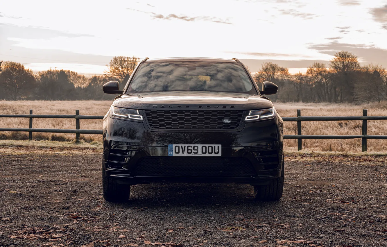 Фото обои Land Rover, Range Rover, вид спереди, SUV, 2020, Velar, Velar R-Dynamic Black Limited Edition