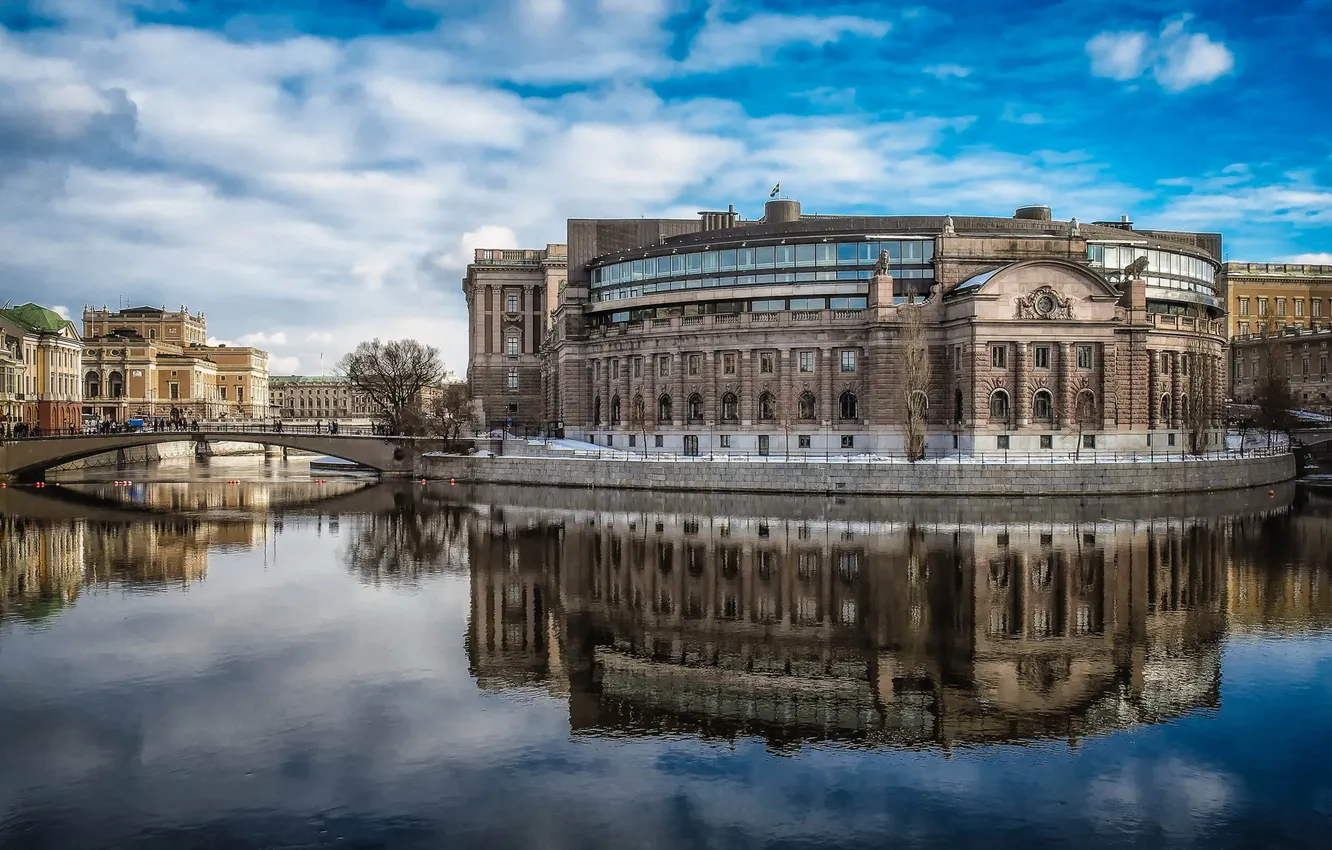 Фото обои Sweden, Stockholm, Swedish Parliament House