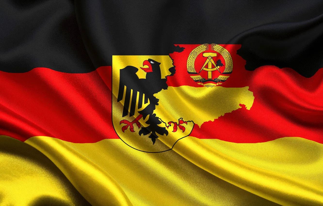 Фото обои флаг, герб, германия, flag, deutschland, german, coat of arms, фрг