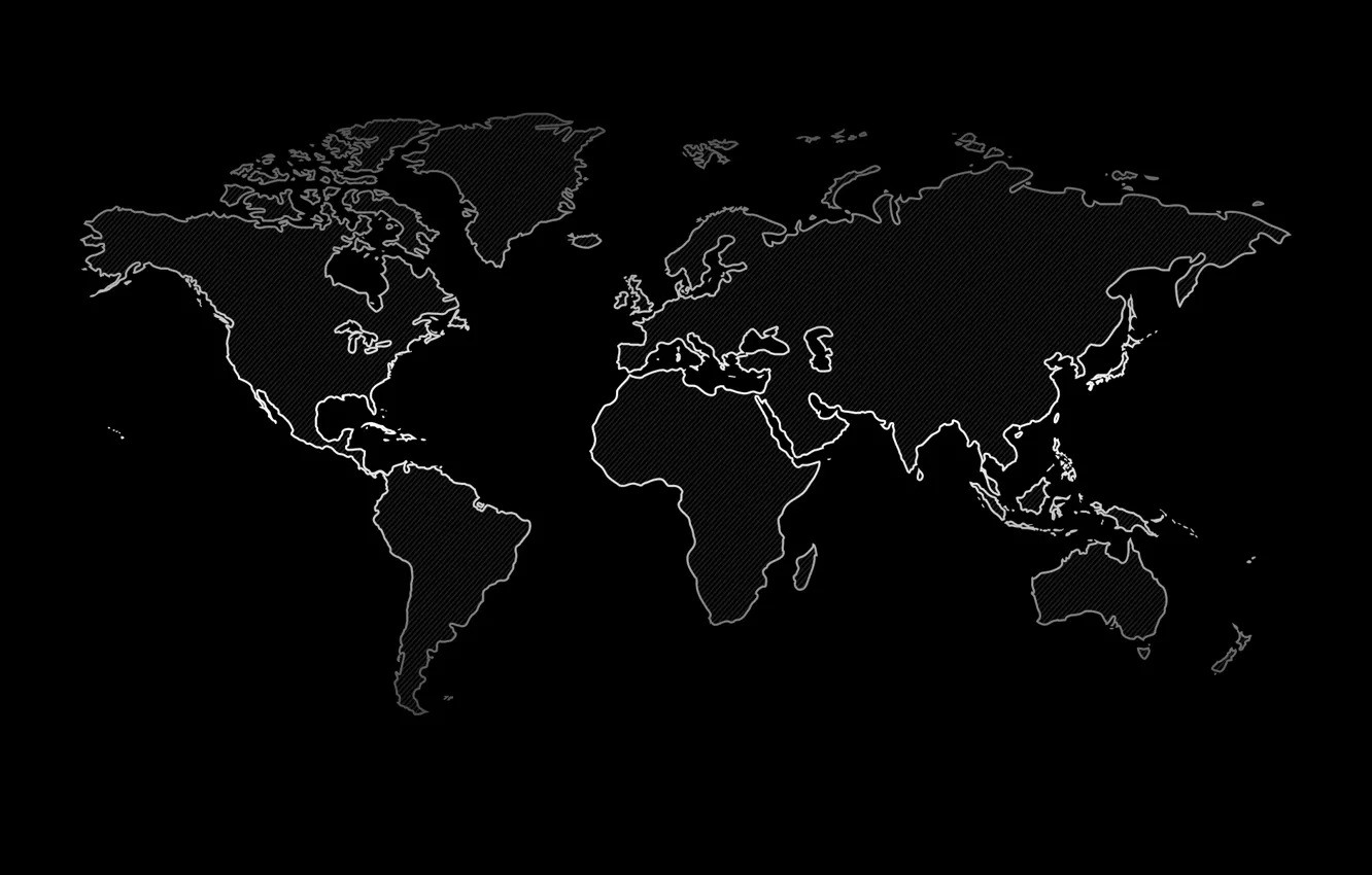 Фото обои земля, мир, черный фон, карта мира, металлический блеск