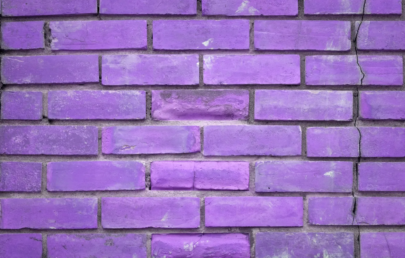 Фото обои Wall, pattern, Violet, Painting, Bricks