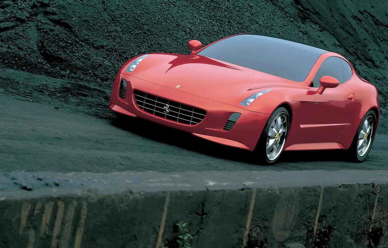 Фото обои 2005, by Giorgetto Giugiaro, Красивое красное, Tokyo Motor Show, Ferrari GG50