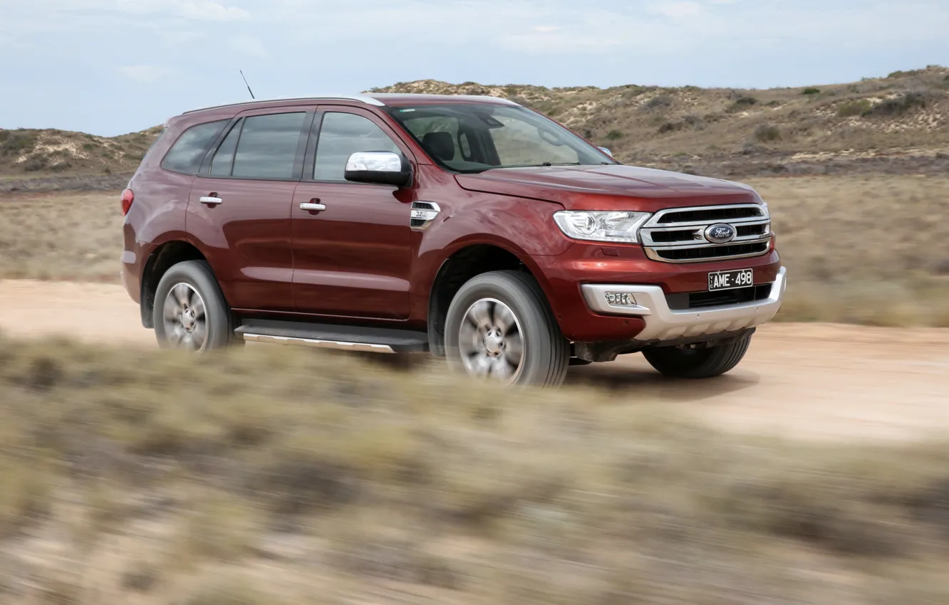 Фото обои Ford, грунтовка, Everest, 4WD, 2015, Titanium