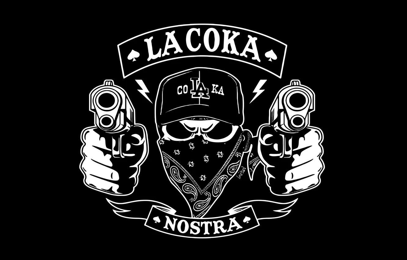 Фото обои череп, hip-hop, underground, rapcore, La Coka Nostra, scull, lnc