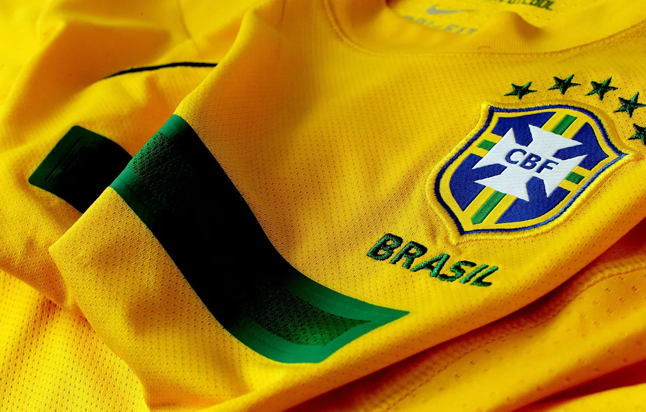 Фото обои logo, football, Brasil, t-shirt