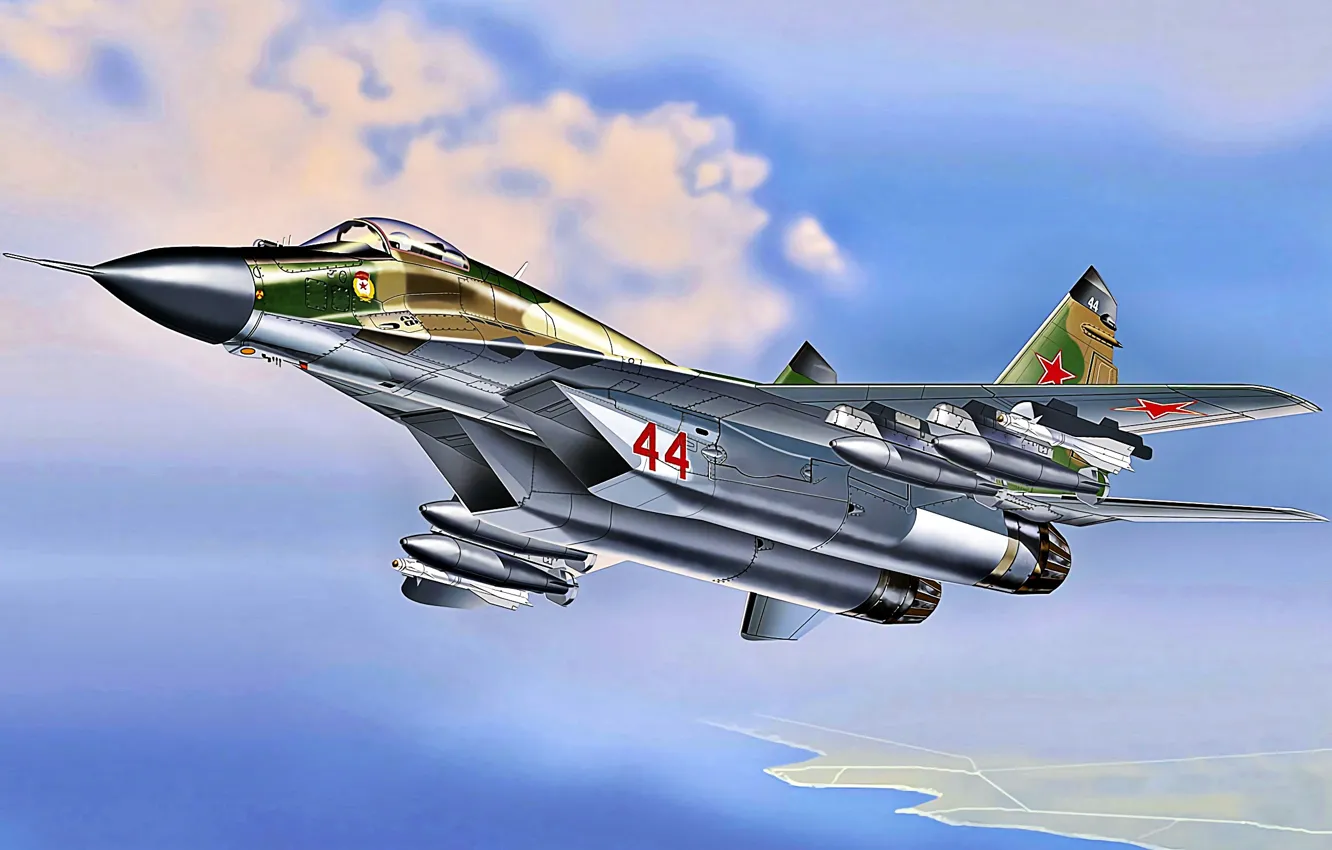 Фото обои СССР, МиГ-29, ВВС СССР, (9-13), 115 ГвИАП, вторая серийная модификация