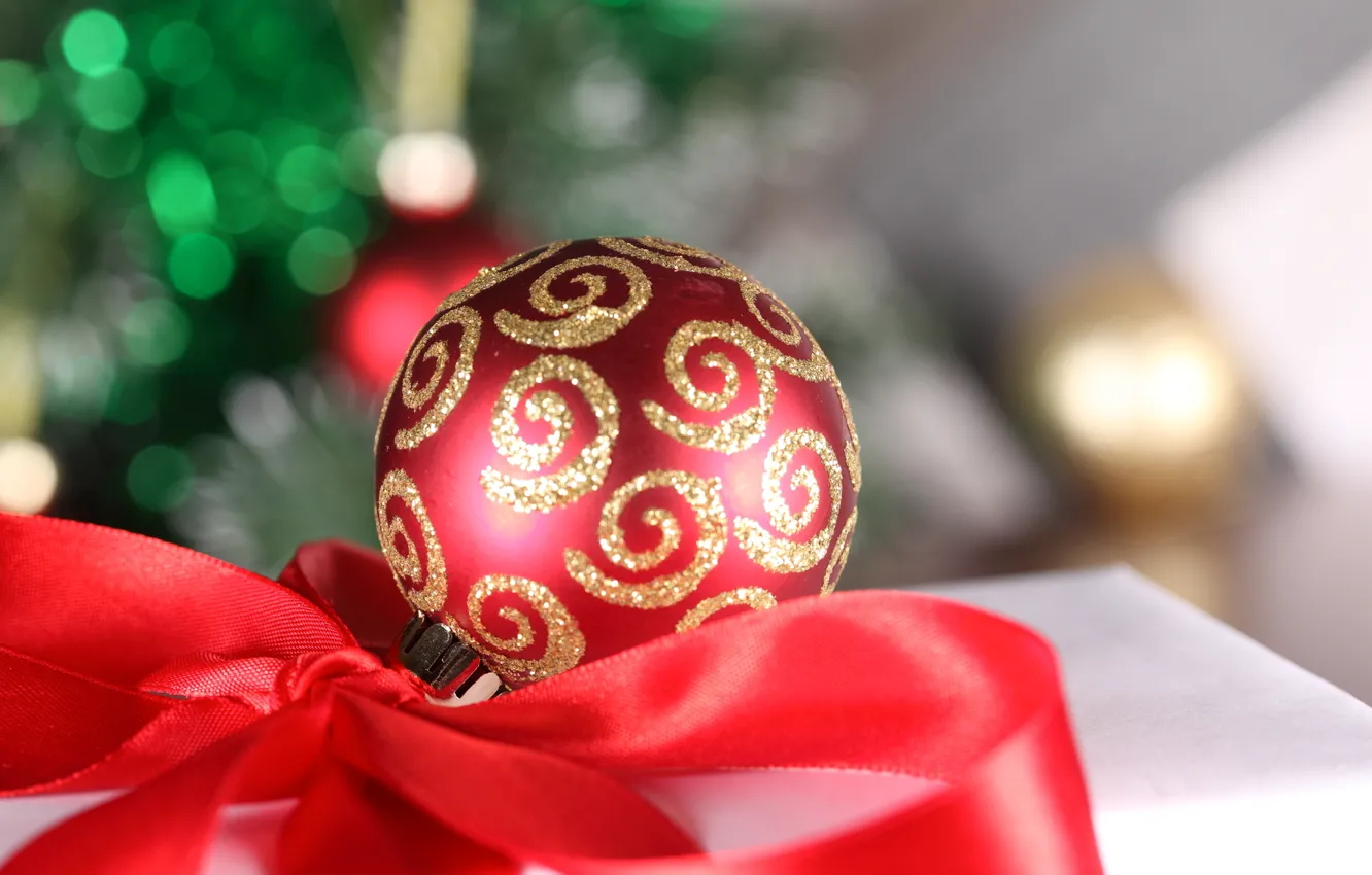 Фото обои шарики, украшения, праздник, Новый Год, Рождество, Christmas, New Year