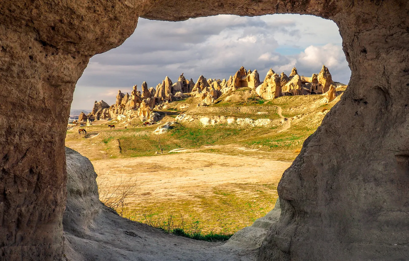 Фото обои горы, скалы, Турция, Каппадокия