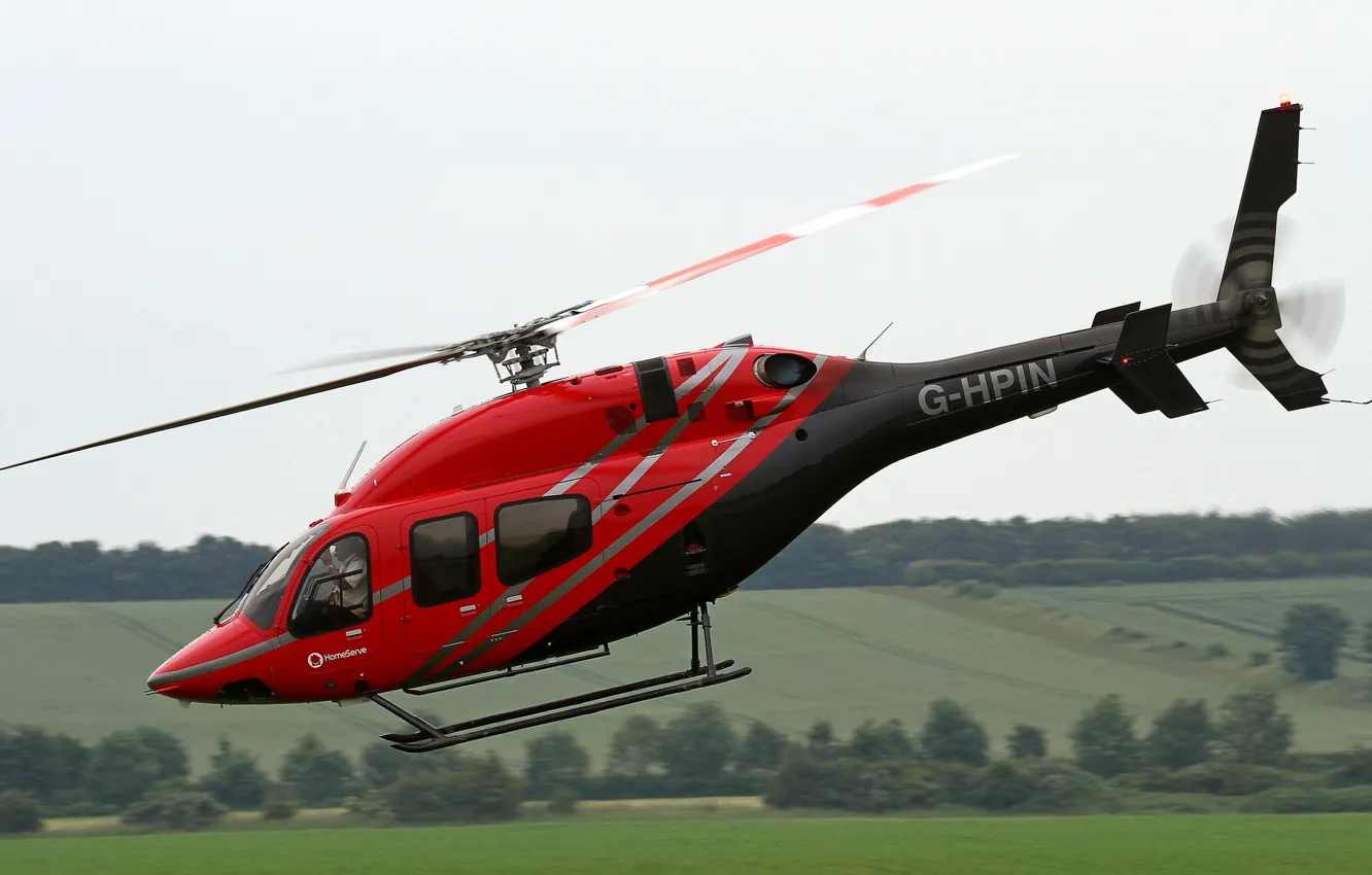 Фото обои вертолёт, многоцелевой, лёгкий, Bell 429