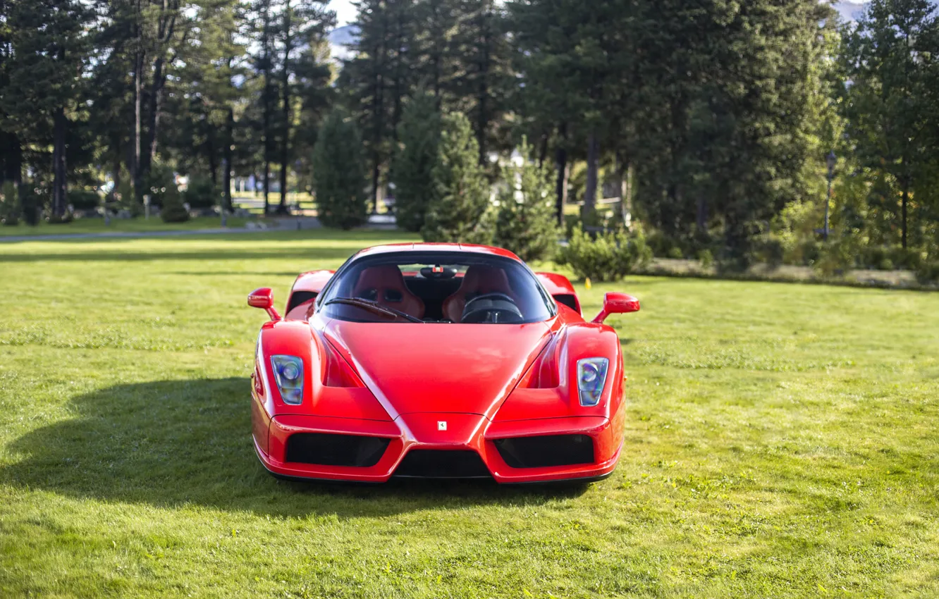 Фото обои red, ferrari, enzo, shadow