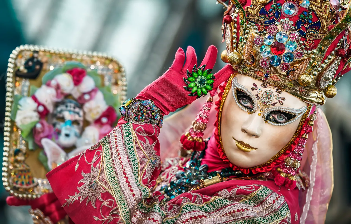 Фото обои стиль, маска, Италия, костюм, Венеция, карнавал