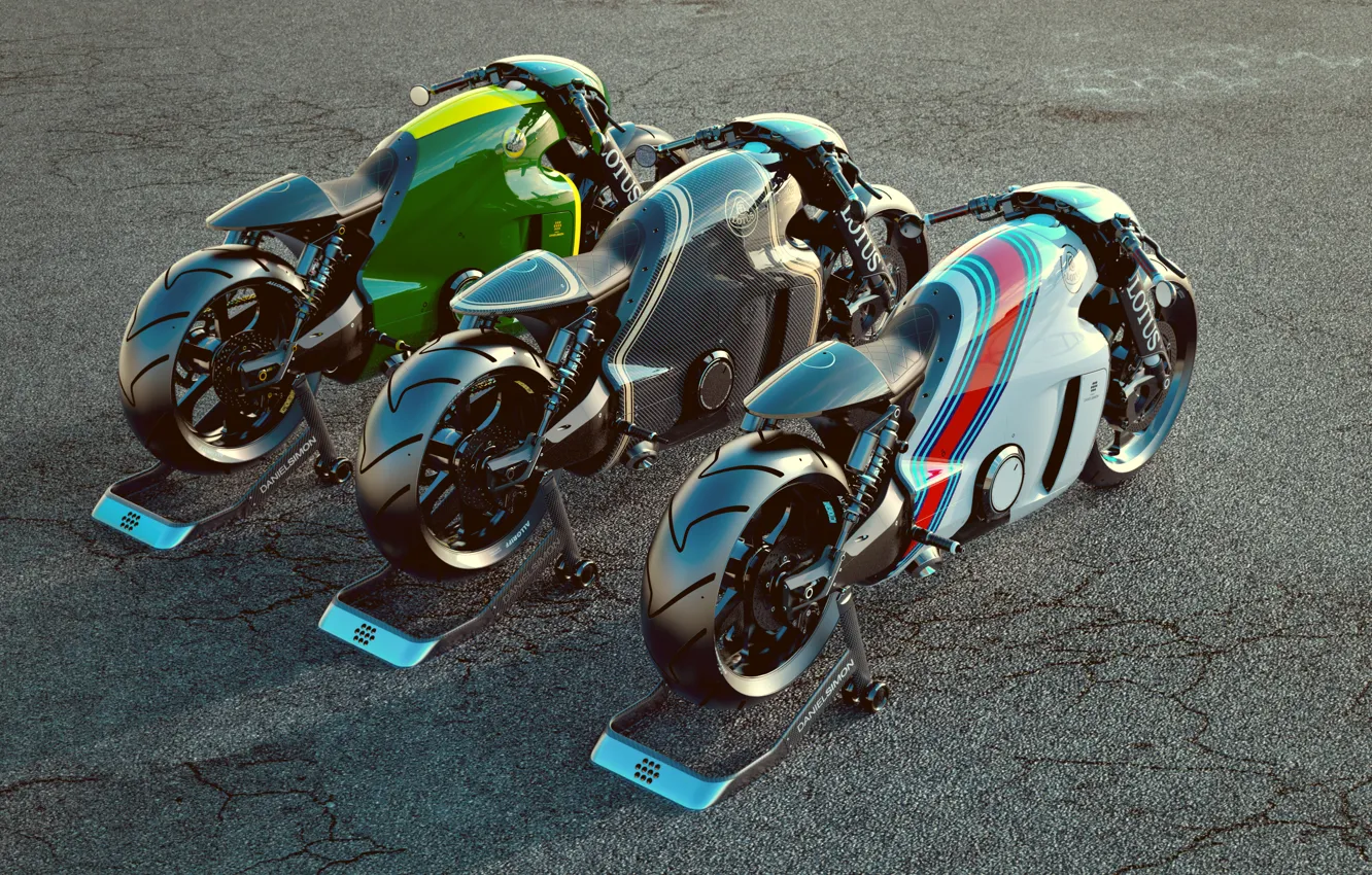 Фото обои мотоцикл, лотус, bike, рендер, Lotus C-01