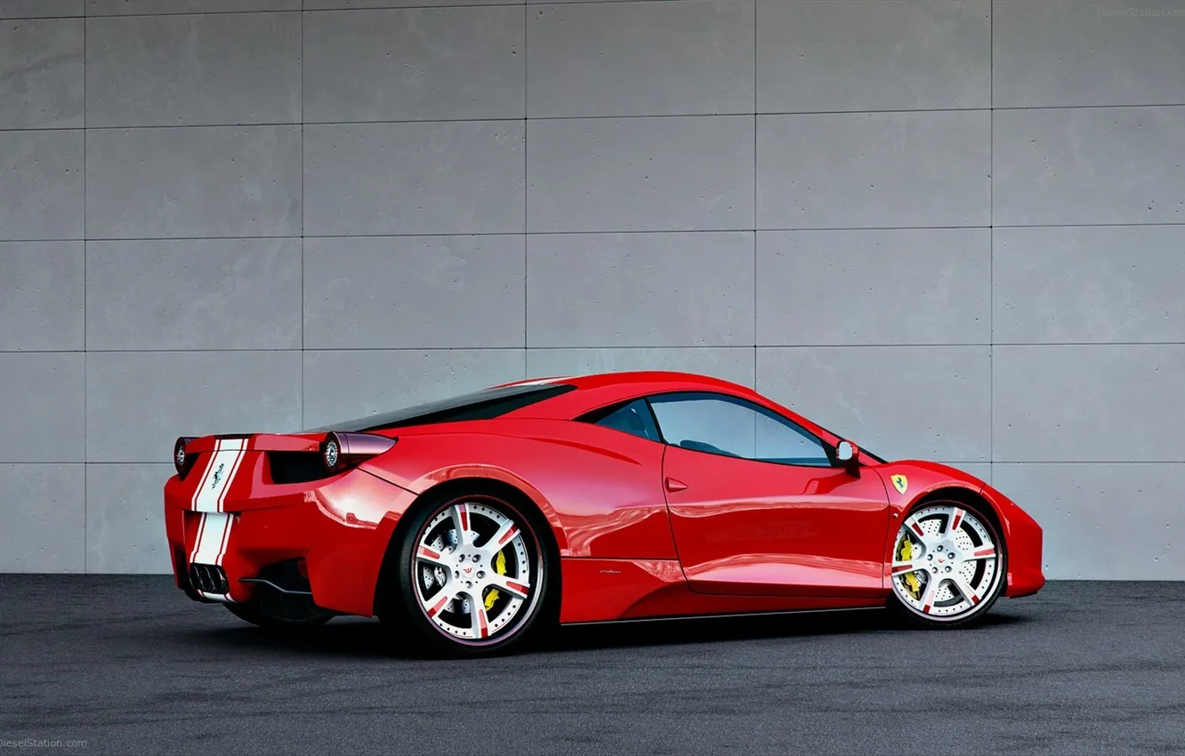 Фото обои red, ferrari, 458 italia