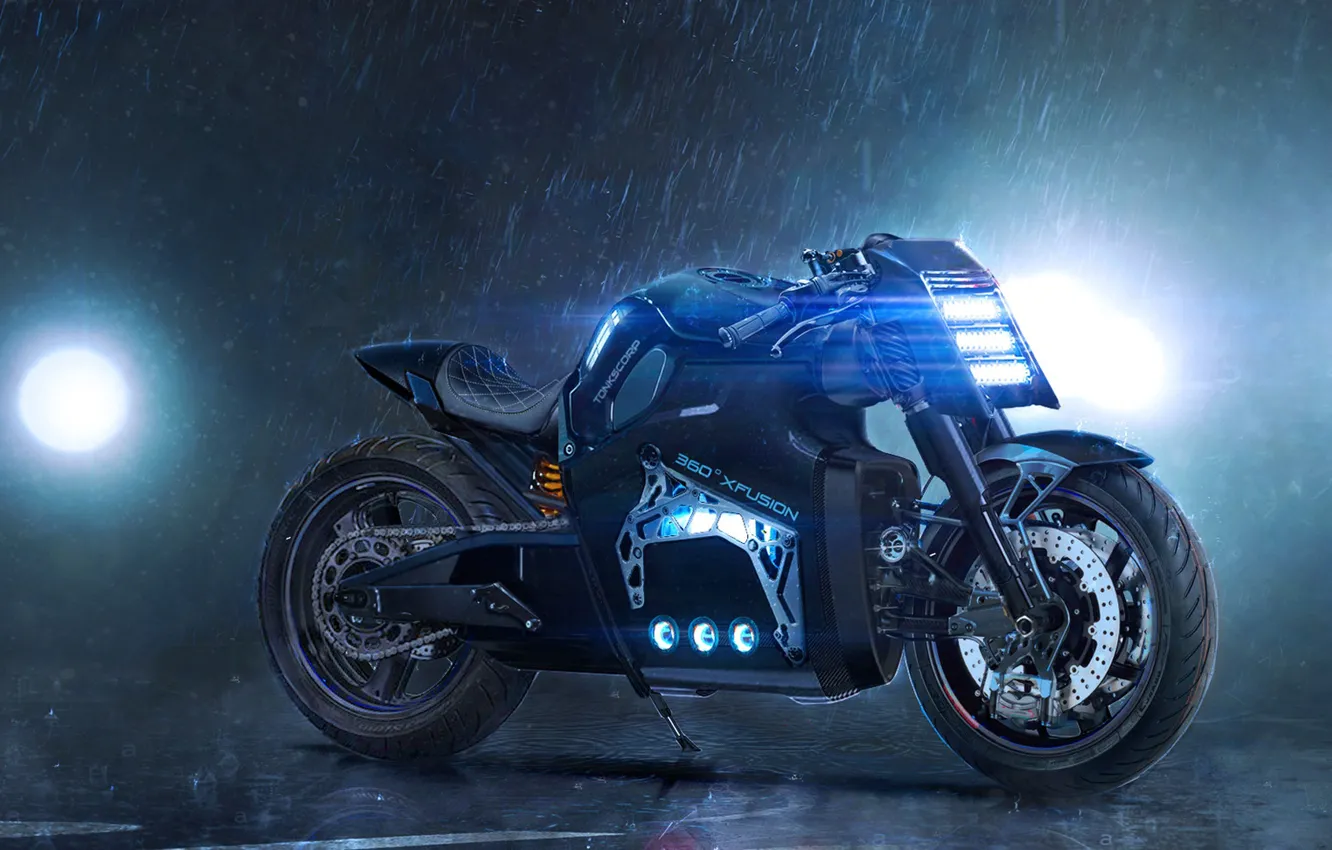 Фото обои Мотоцикл, Jason Tonks, CUSTOM COLD FUSION MOTORCYCLE, Bike Concept