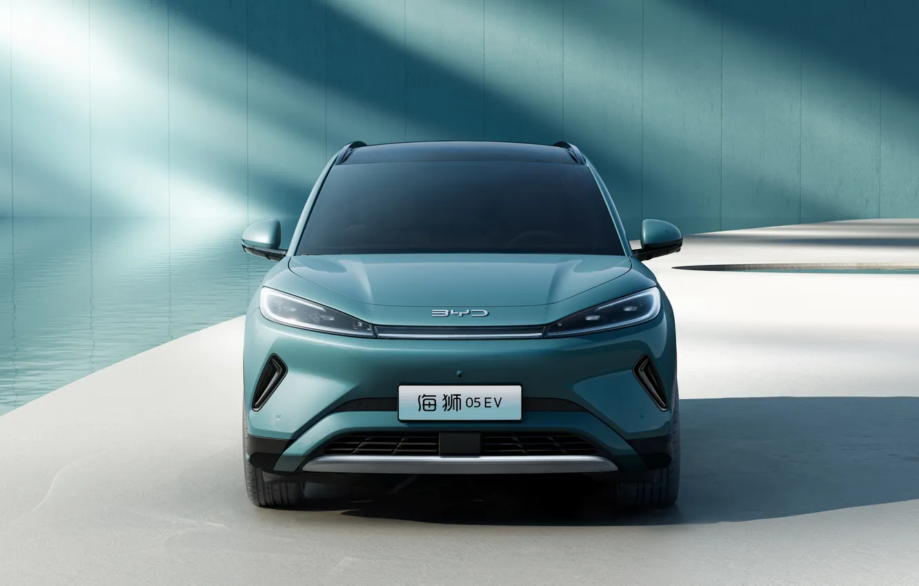 Фото обои внедорожник, вид спереди, SUV, электромобиль, 2025, BYD, 05 EV, BYD Sealion 05 EV