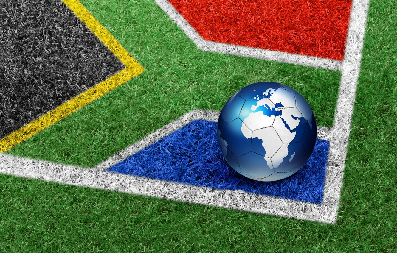 Фото обои трава, мяч, ЮАР, ЧМ по футболу 2010