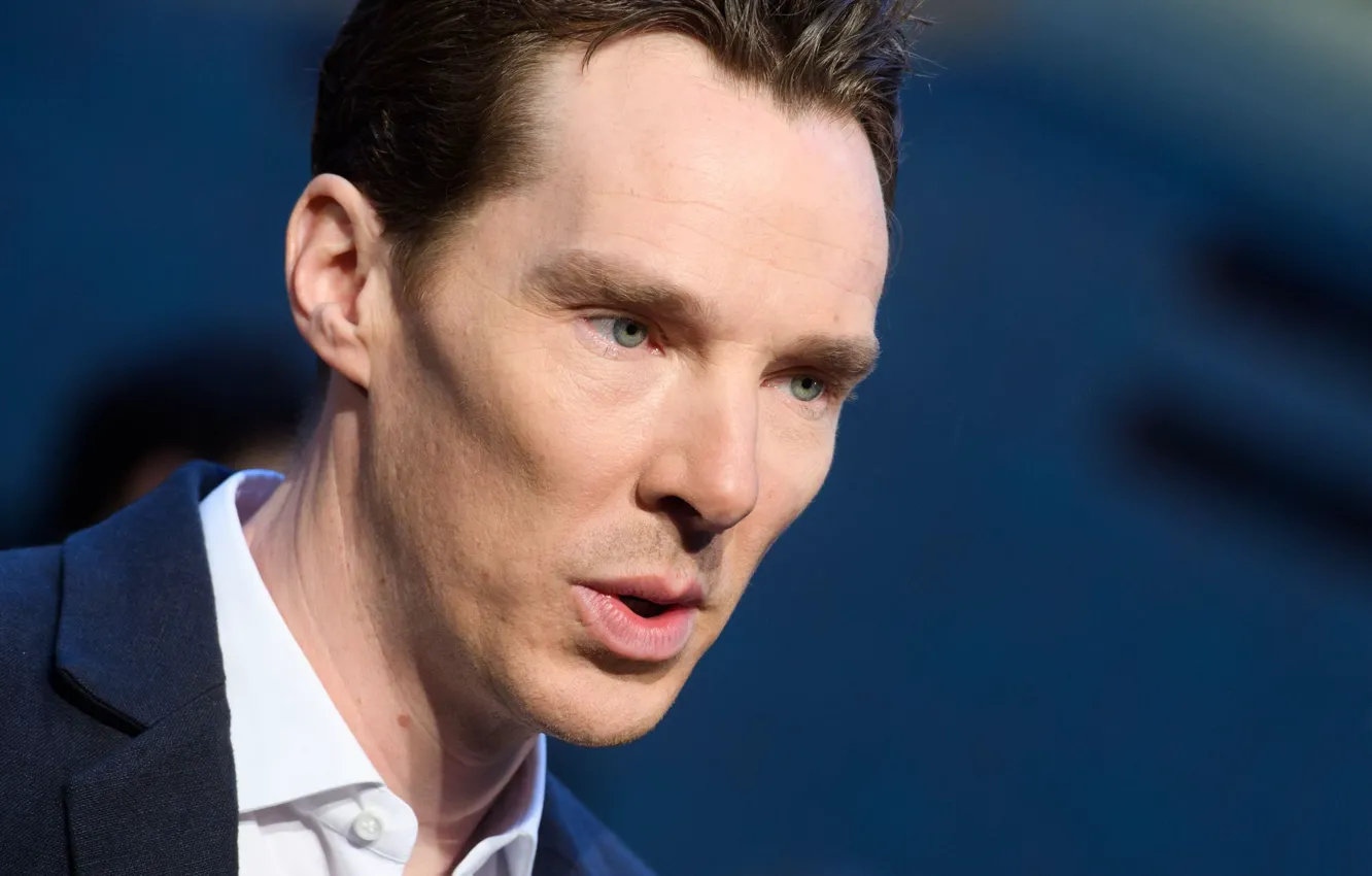 Фото обои фон, синий фон, Бенедикт Камбербэтч, Benedict Cumberbatch, британский актер