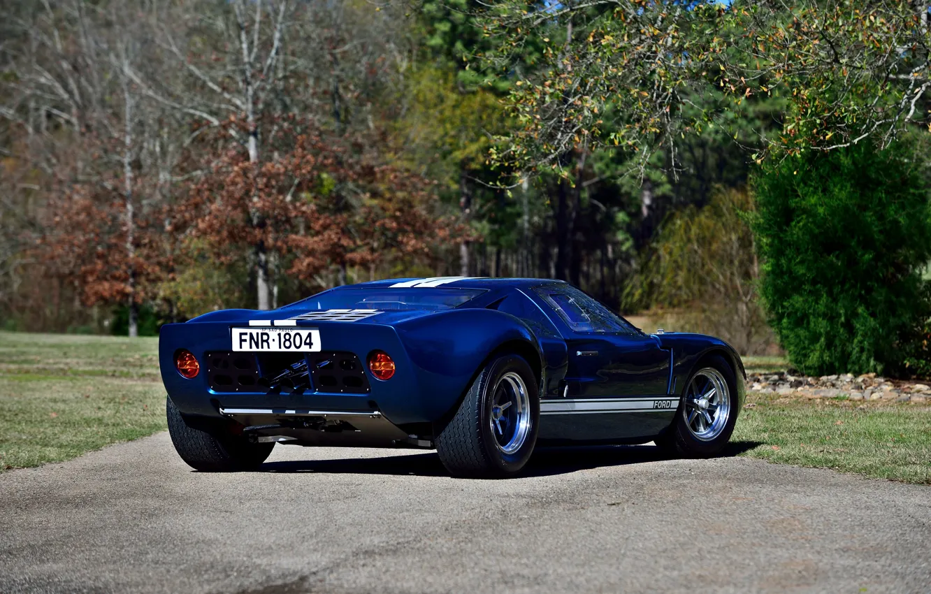 Фото обои Ford, USA, Blue, 1965, GT40