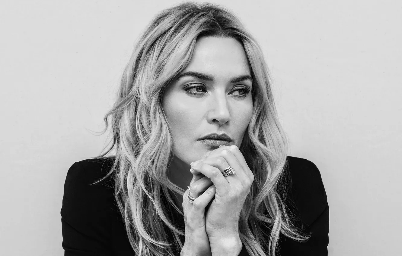 Фото обои портрет, актриса, блондинка, черно-белое, Kate Winslet, Кейт Уинслет, Variety, Amanda Demme