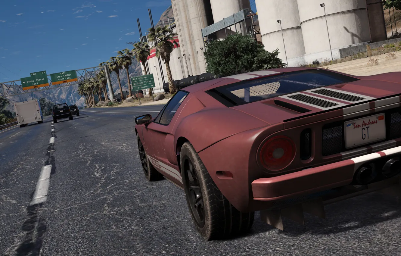 Фото обои Ford GT, Grand Theft Auto V, GTA V