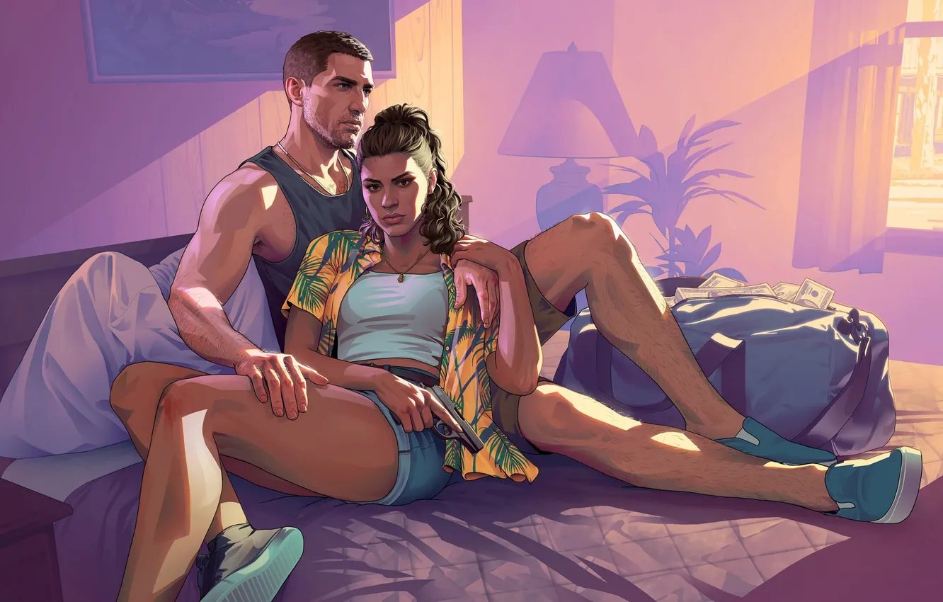Фото обои игра, логотип, Logo, video game, Grand Theft Auto 6