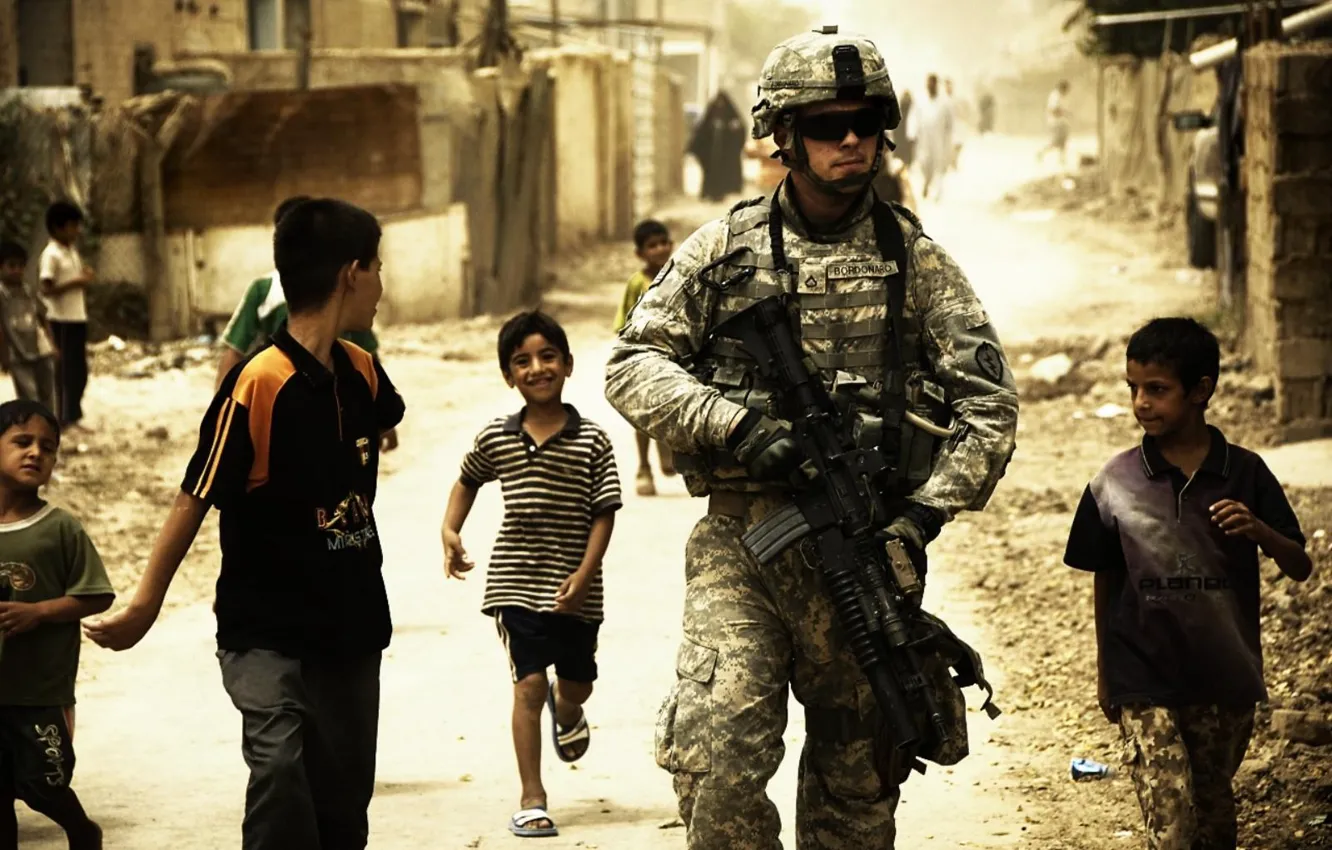 Фото обои дети, война, Солдат, обмундирование