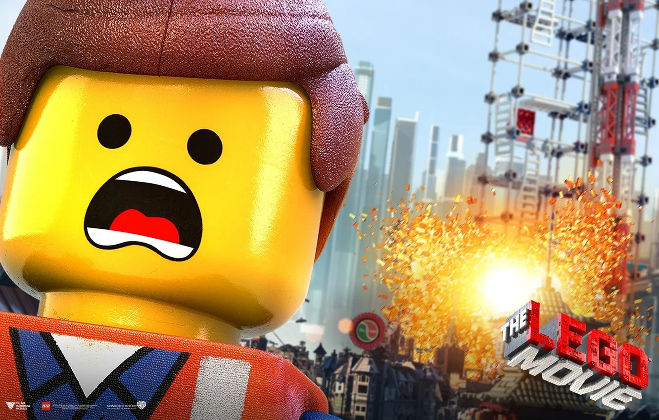 Фото обои взрыв, lego, лего, lego movie, лего. фильм