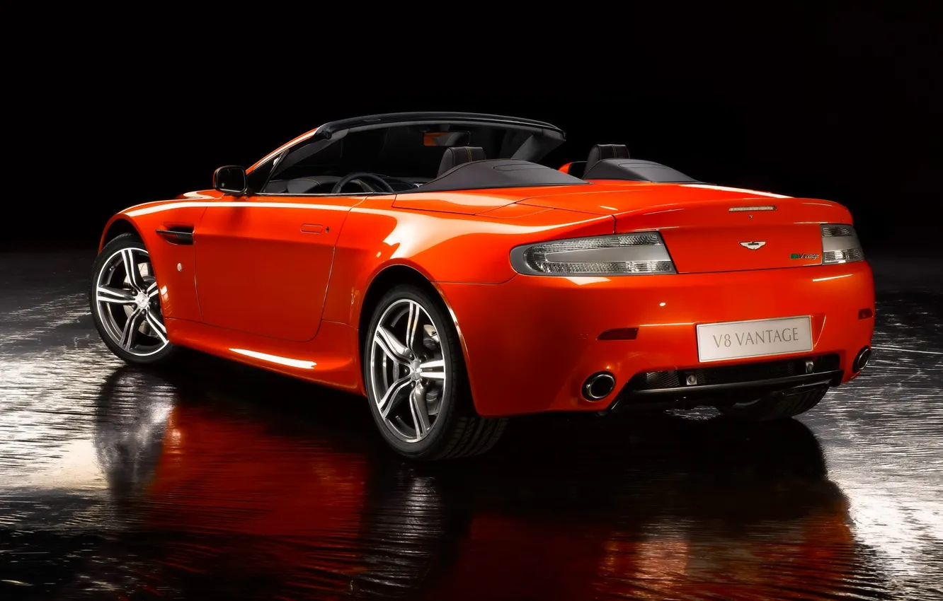 Фото обои Aston Martin, Авто, Кабриолет, Оранжевый, vantage, Астон Мартин, N400