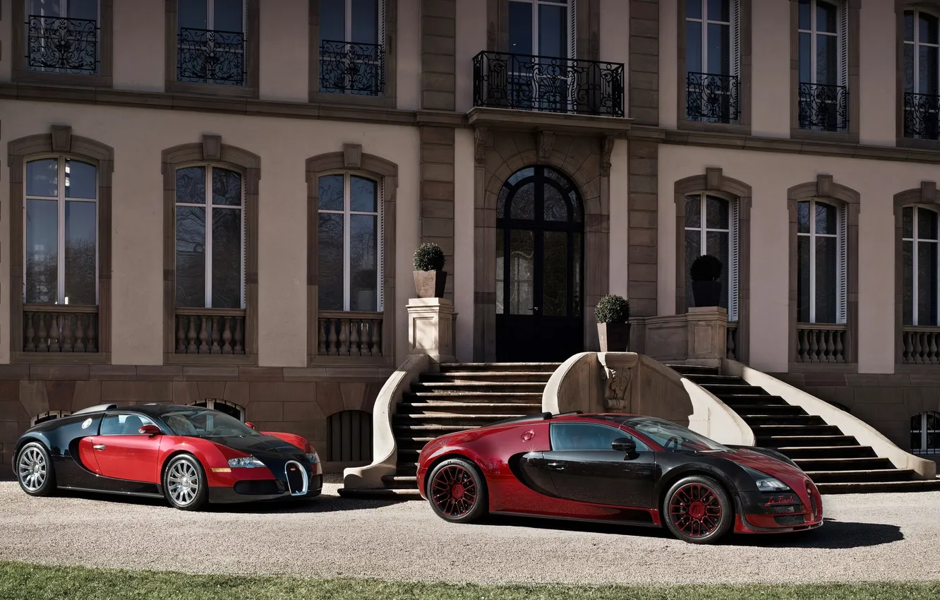 Фото обои Bugatti, пара, Veyron, red, Grand Sport, Vitesse, La Finale