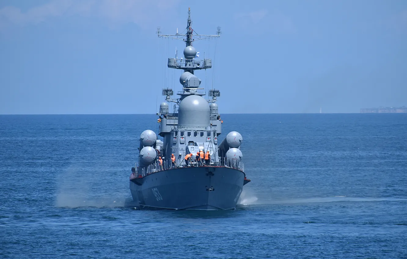 Фото обои катер, черное море, ракетный, набережные челны