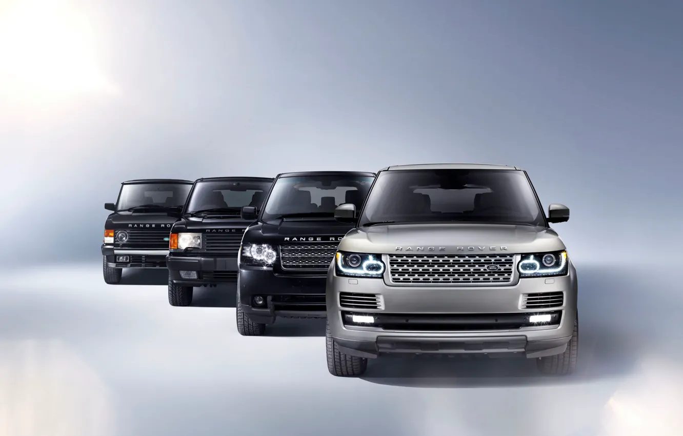 Фото обои Land Rover, Range Rover, Чёрные, Автомобили, Ленд Ровер, Металик, Спереди, История
