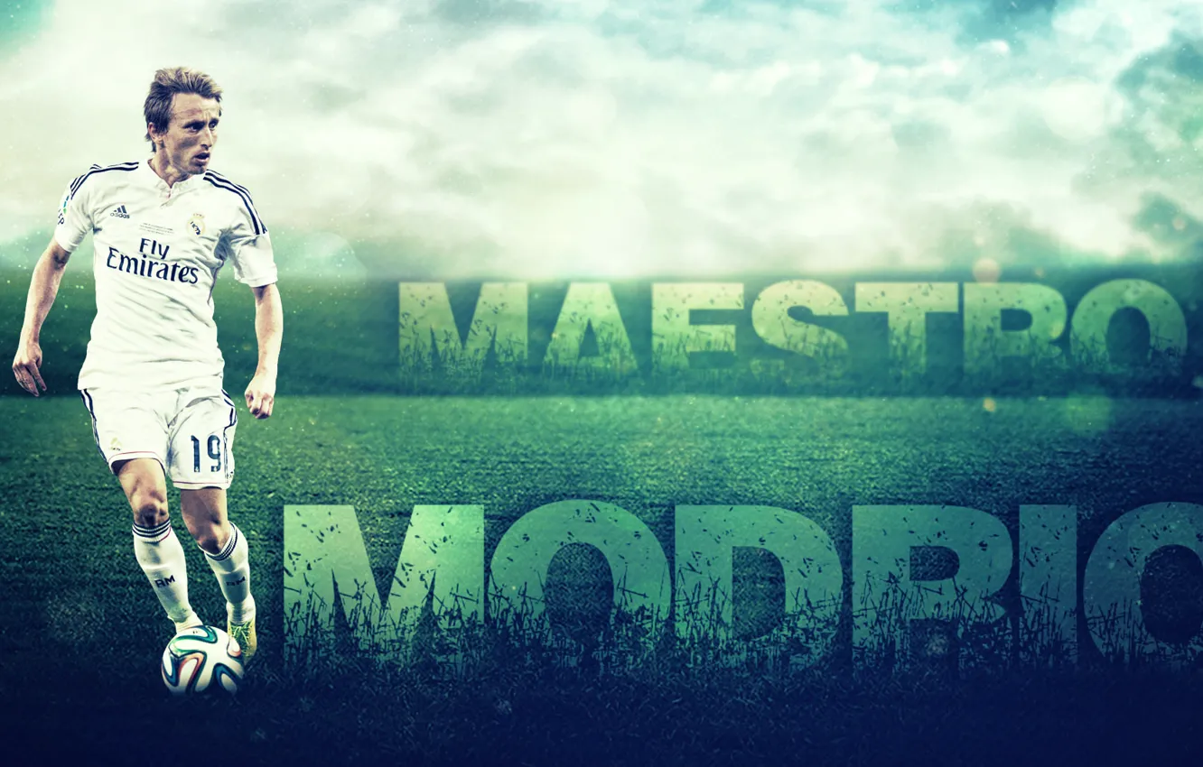 Фото обои wallpaper, sport, football, player, Luka Modric, Real Madrid CF