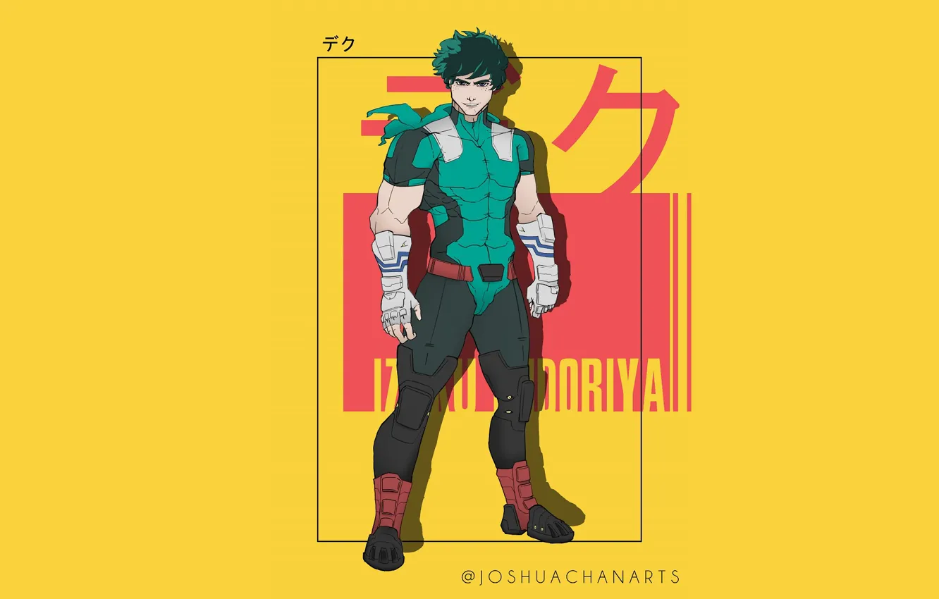 Фото обои арт, мужчина, My Hero Academia, Boku No Hero Academia, Мидория Изуку, Моя Геройская Академия