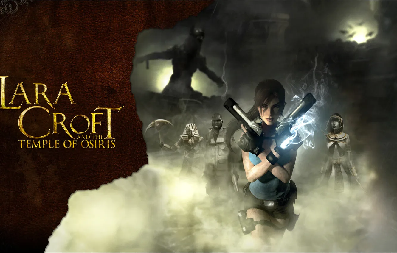 Фото обои пистолеты, lara croft, tomb raider, Lara Croft and the Temple of Osiris