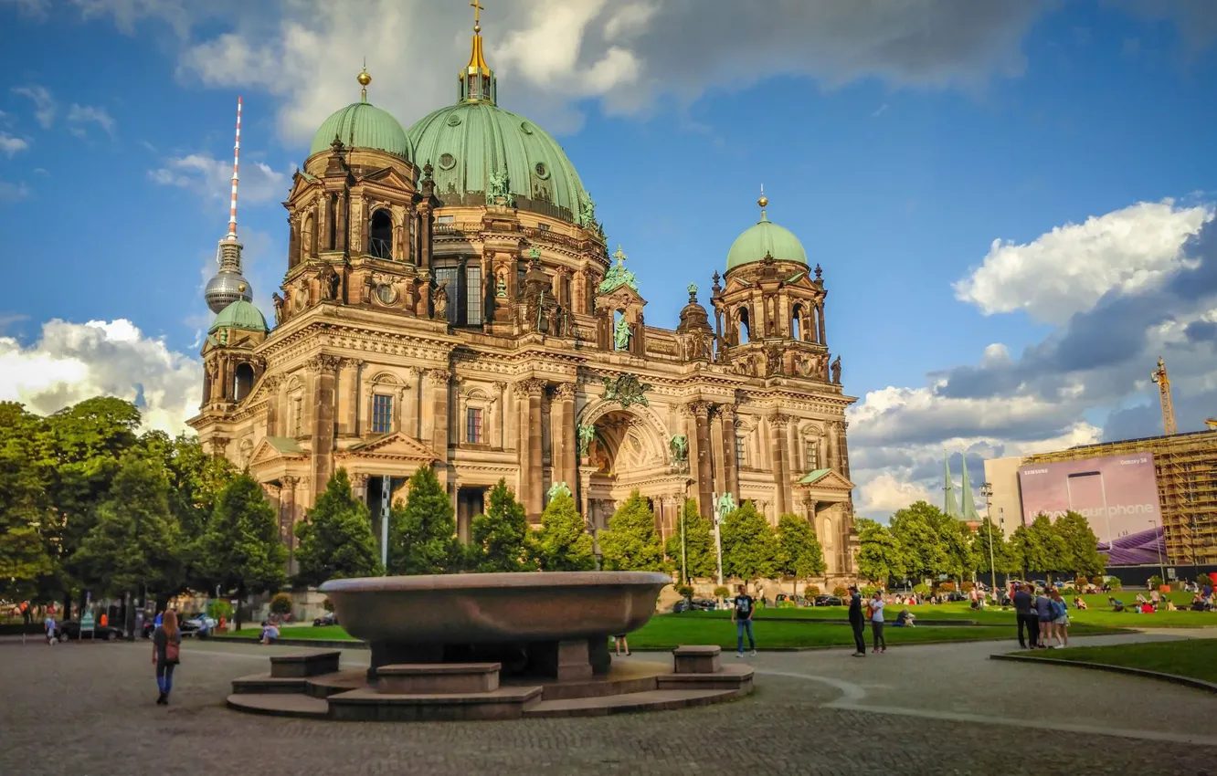Фото обои город, Германия, собор, храм, Берлин, Berlin Cathedral