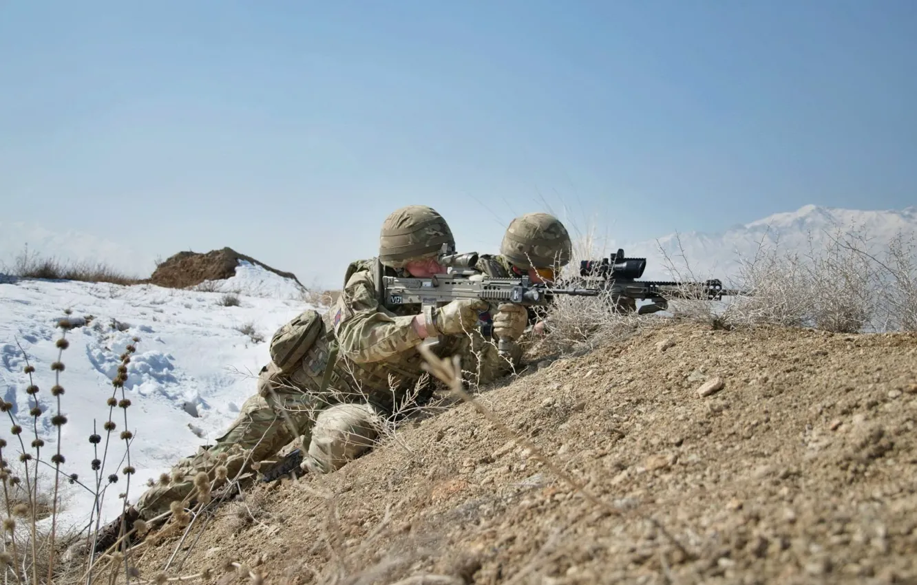 Фото обои оружие, армия, солдаты, British Army