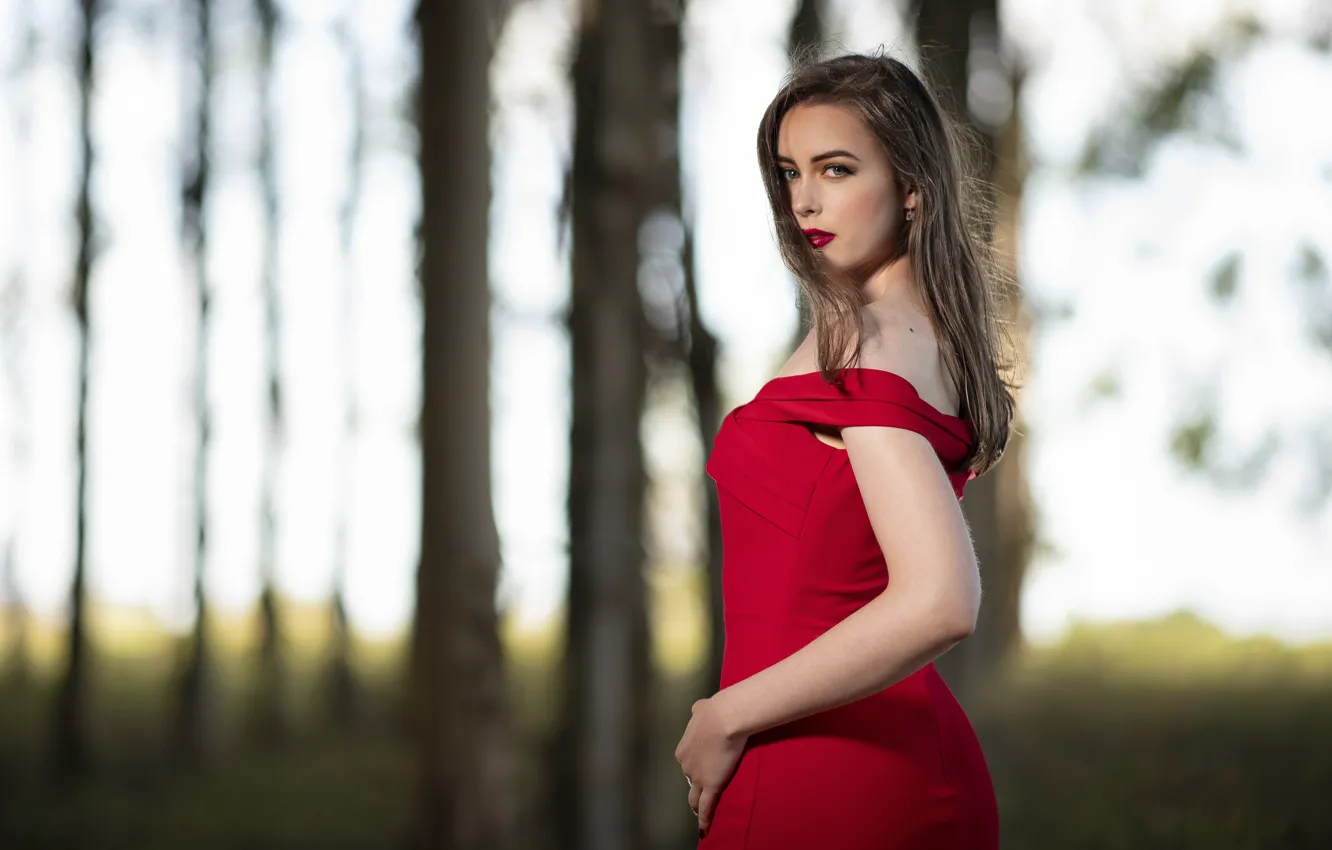 Фото обои взгляд, девушка, Célia