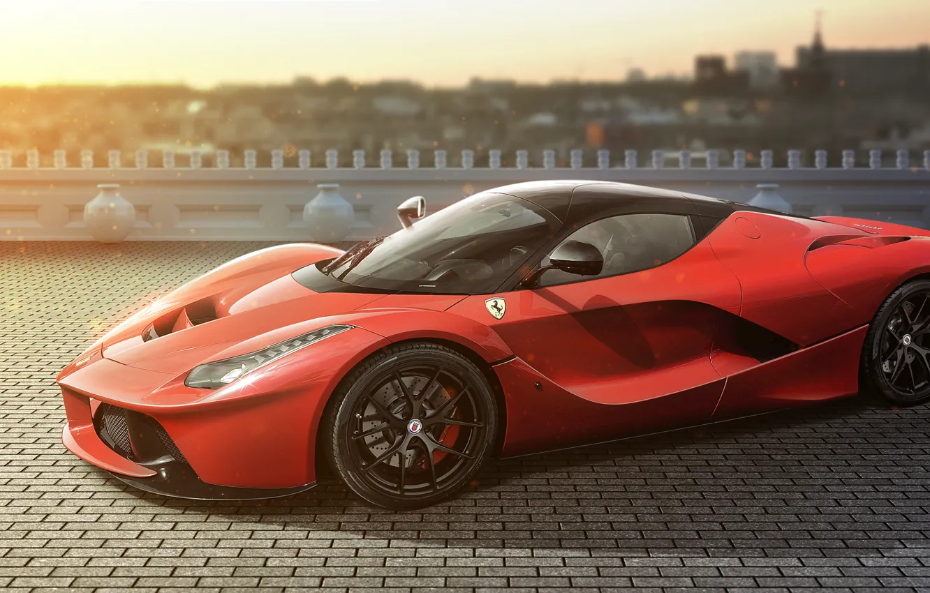 Фото обои Ferrari, LaFerrari, by jackdarton, HRE Performance Wheels