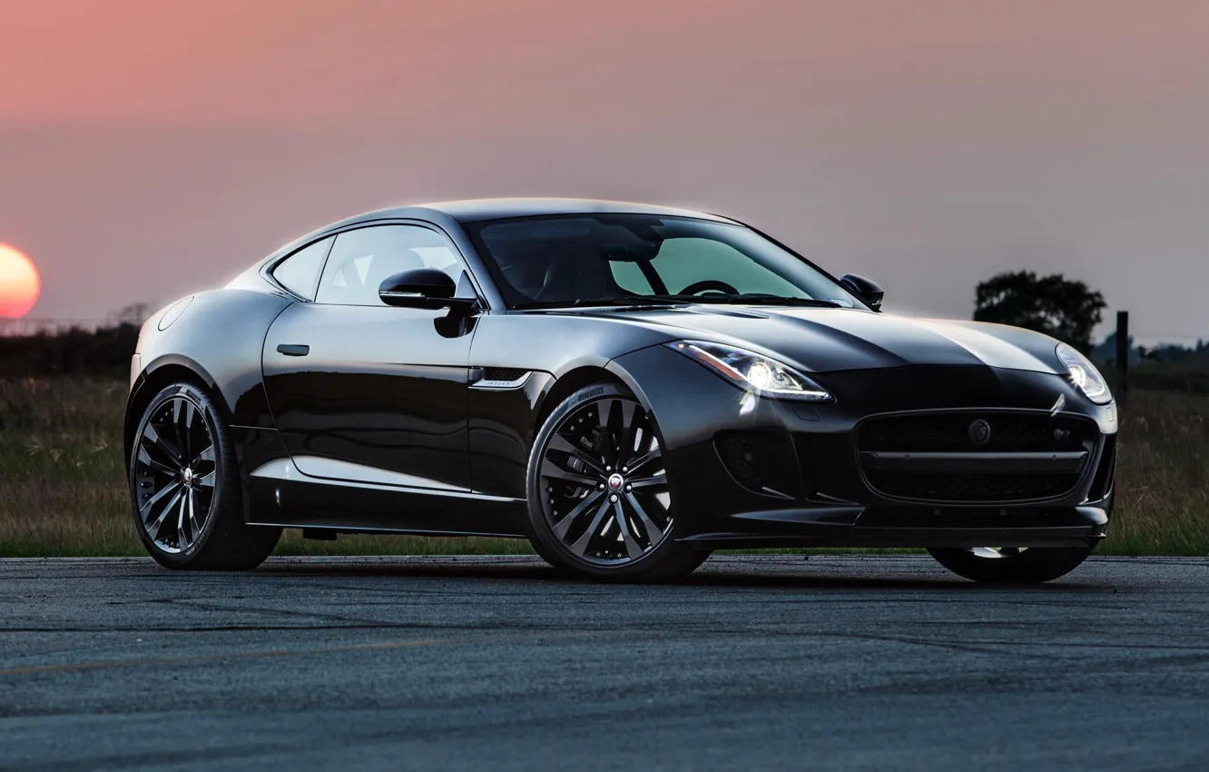 Фото обои Jaguar, ягуар, Coupe, Hennessey, 2014, F-Type R, HPE600