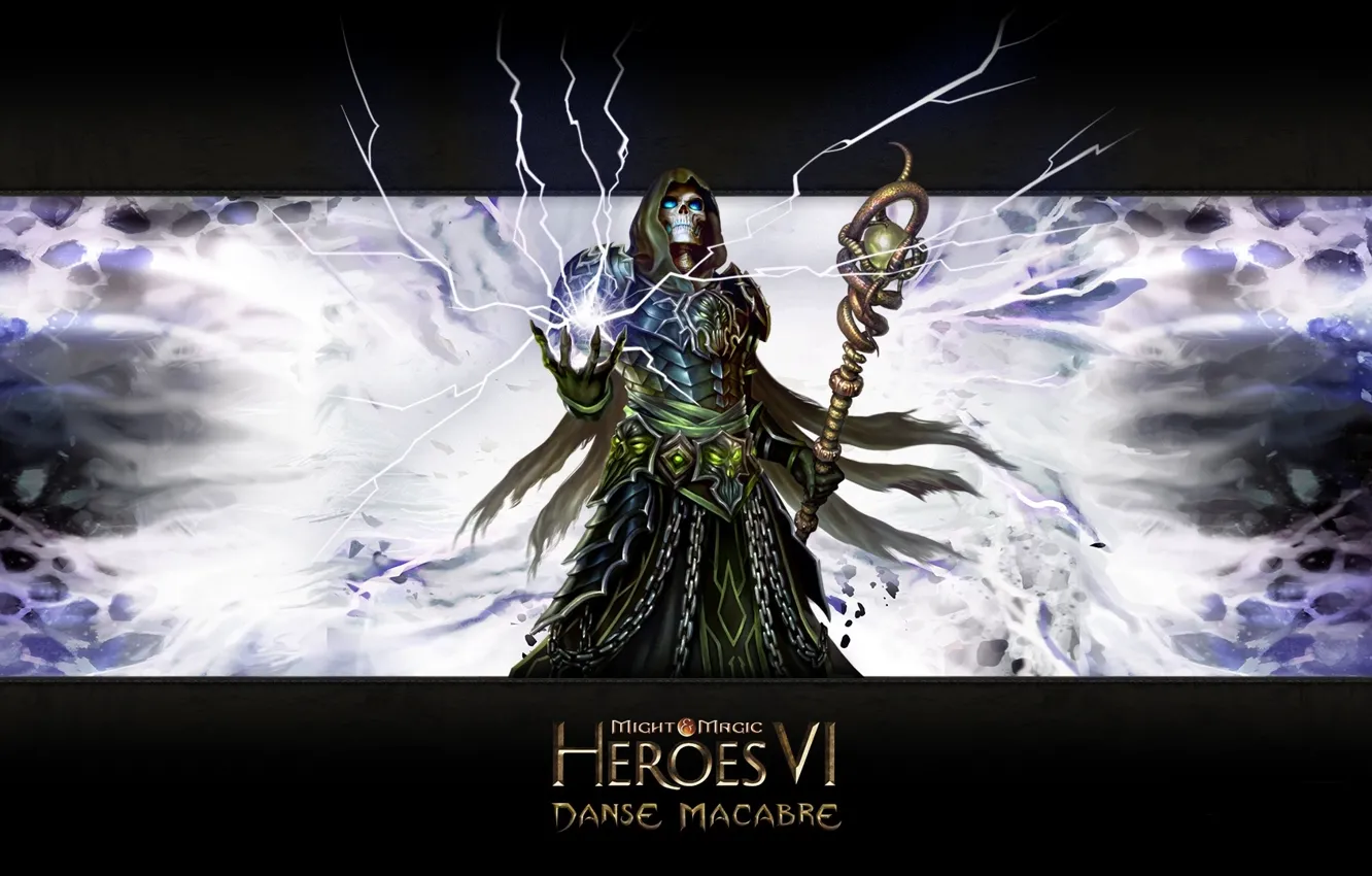 Фото обои Ubisoft, Герои Меча и Магии, Скелет, Heroes VI, Might and Magic, Heroes of Might &amp; …