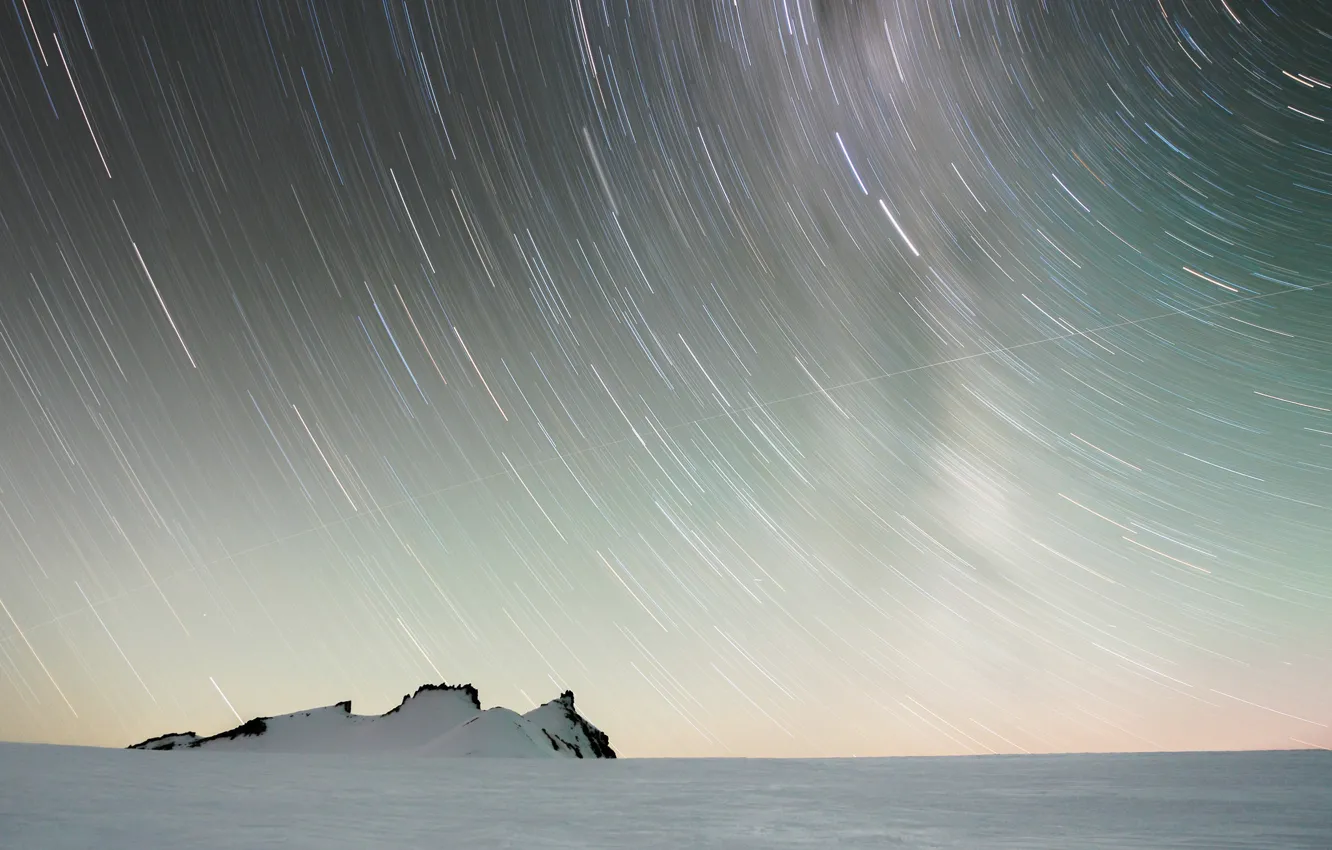 Фото обои снег, ночь, Stardust