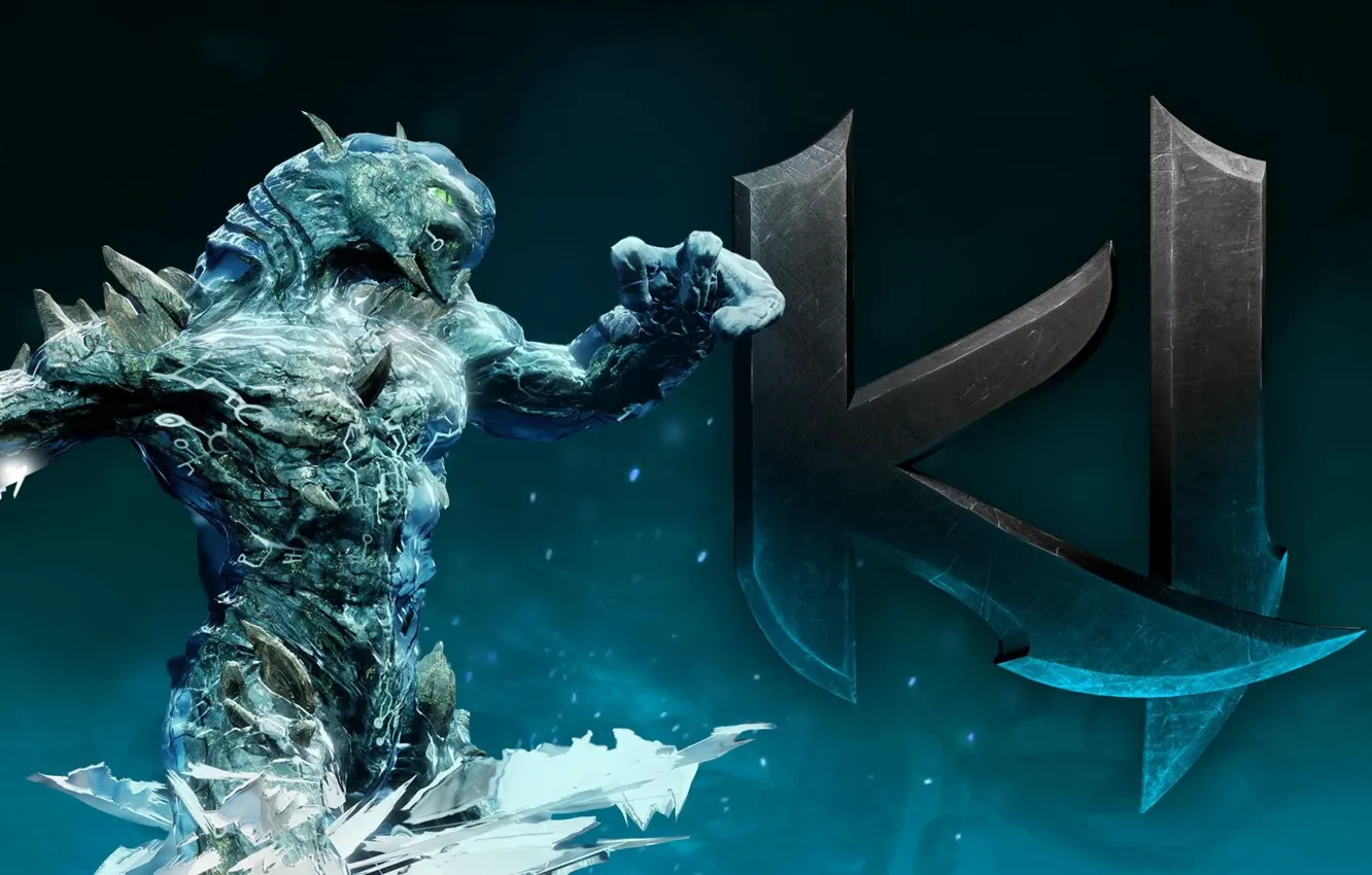 Фото обои ice, logo, game, animal, martial artist, warrior, powerful, strong