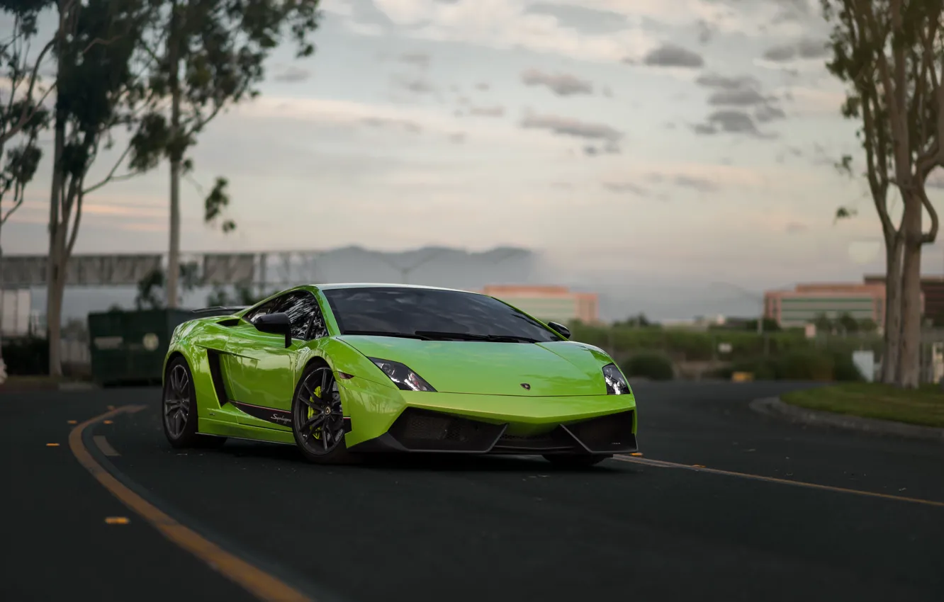Фото обои Lamborghini, Superleggera, Gallardo, Green