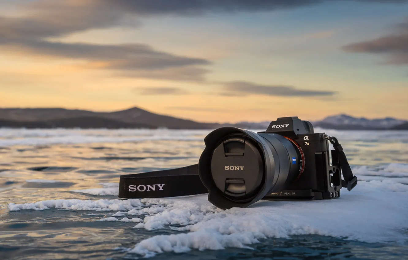 Фото обои лёд, камера, Sony