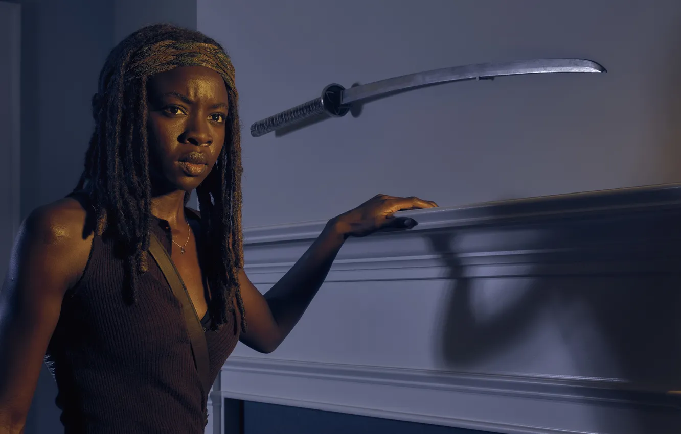 Фото обои The Walking Dead, Ходячие мертвецы, Michonne, Danai Gurira